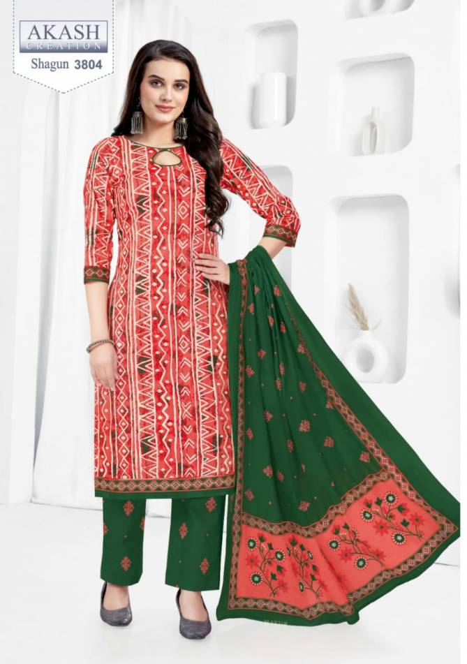 Akash Shagun 38 By Mayur Printed Cotton Dress Material Catalog